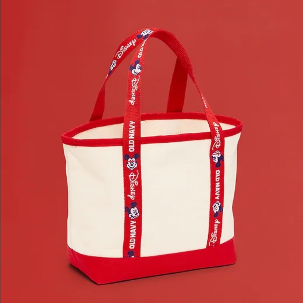 NEW! Disney x Old Navy Collab Limited Edition Mini Mickey Mouse Canvas Tote- NWT